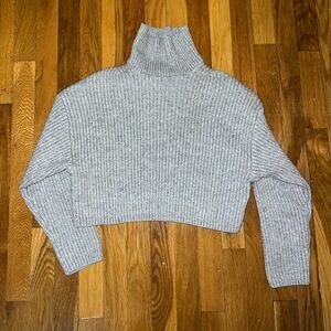 Cropped Turtle Neck Sweater